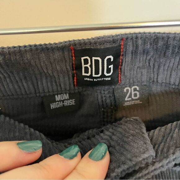 BDG Urban Outfitters High Rise Mom Corduroy Pants Dark Gray Size 26 - Picture 5 of 12